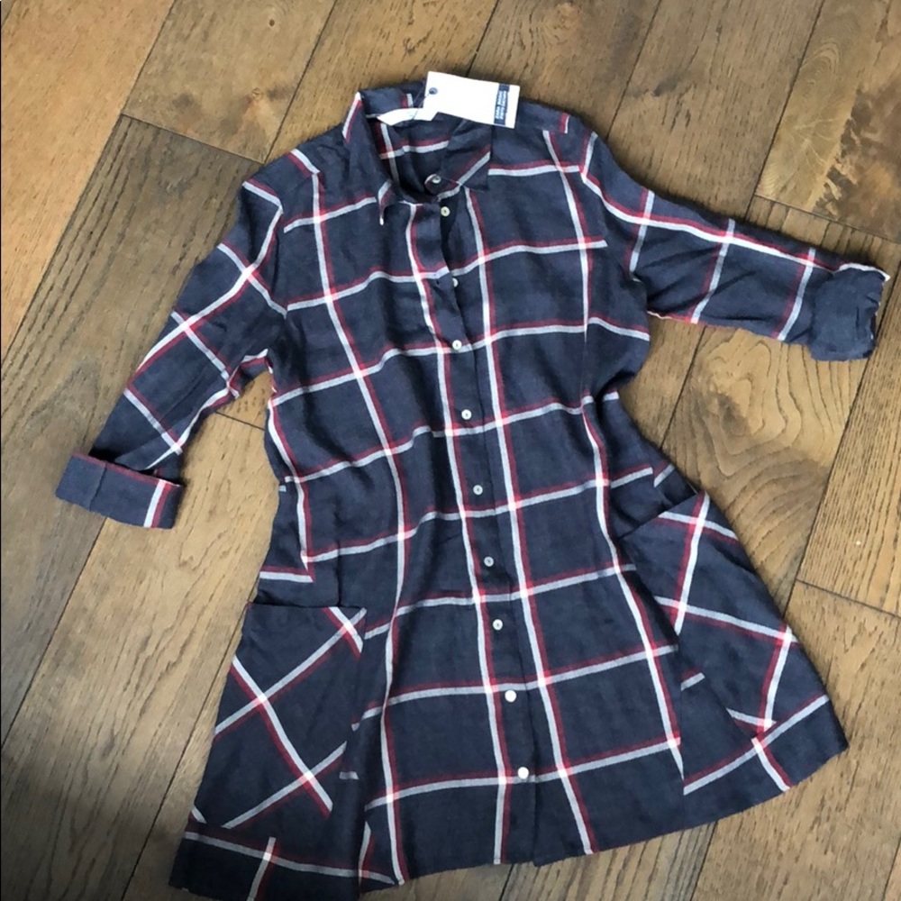 Zara plaid shirt dress